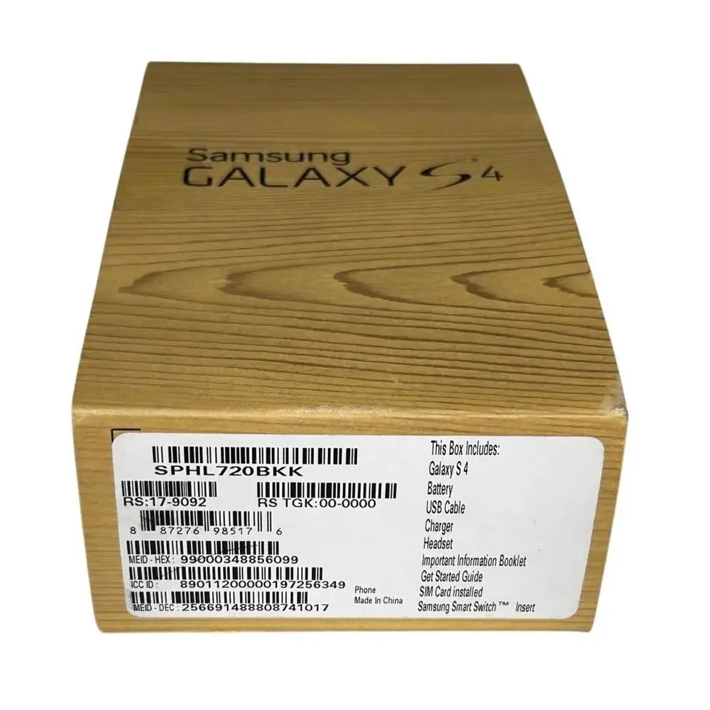 Samsung Galaxy S4 SPHL720BKK Sprint 16GB Black w/ Box & Accessories WORKING